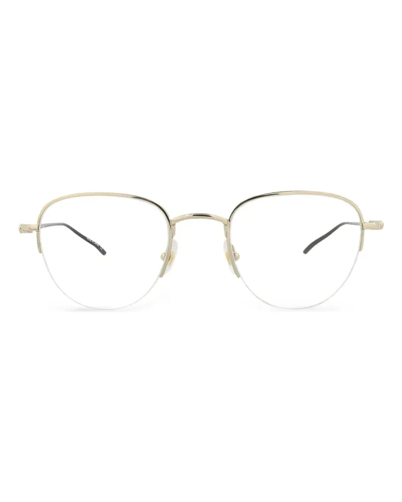 Montblanc Halbrand-Brille mit eckigem Gestell - Gold Gold