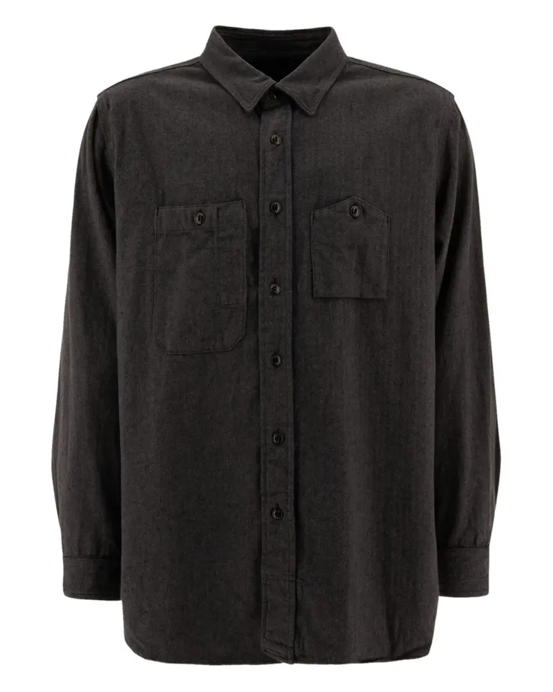 Engineered Garments Flanellhemd mit Fischgrätenmuster - Schwarz Schwarz