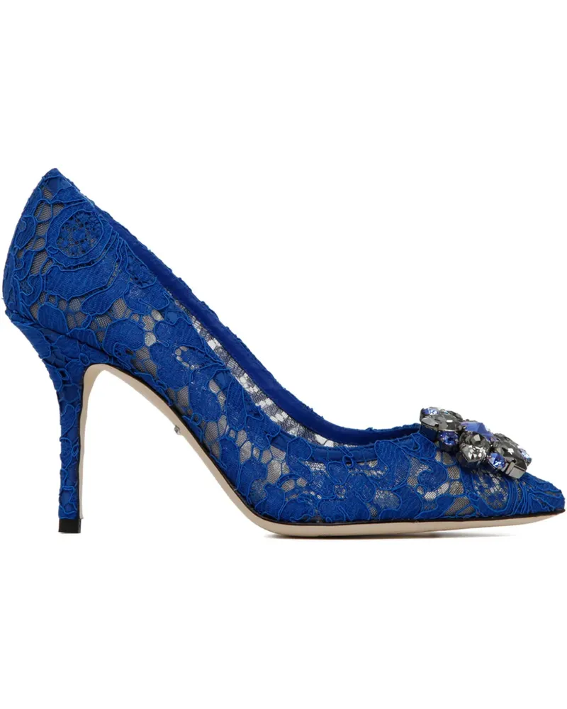 Dolce & Gabbana Verzierte Pumps aus Spitze - Blau Blau