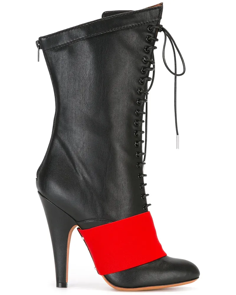 Givenchy Schnürstiefel mit Kontraststreifen - Schwarz Schwarz