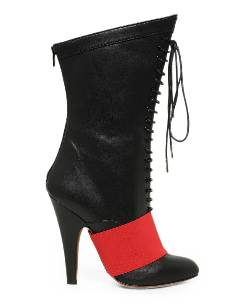 Givenchy Schnürstiefel mit Kontraststreifen - Schwarz Schwarz