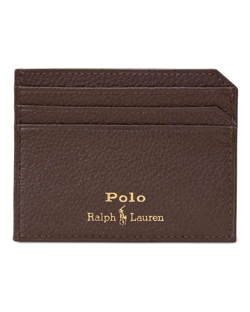 Ralph Lauren Kartenetui aus strukturiertem Leder - Braun Braun