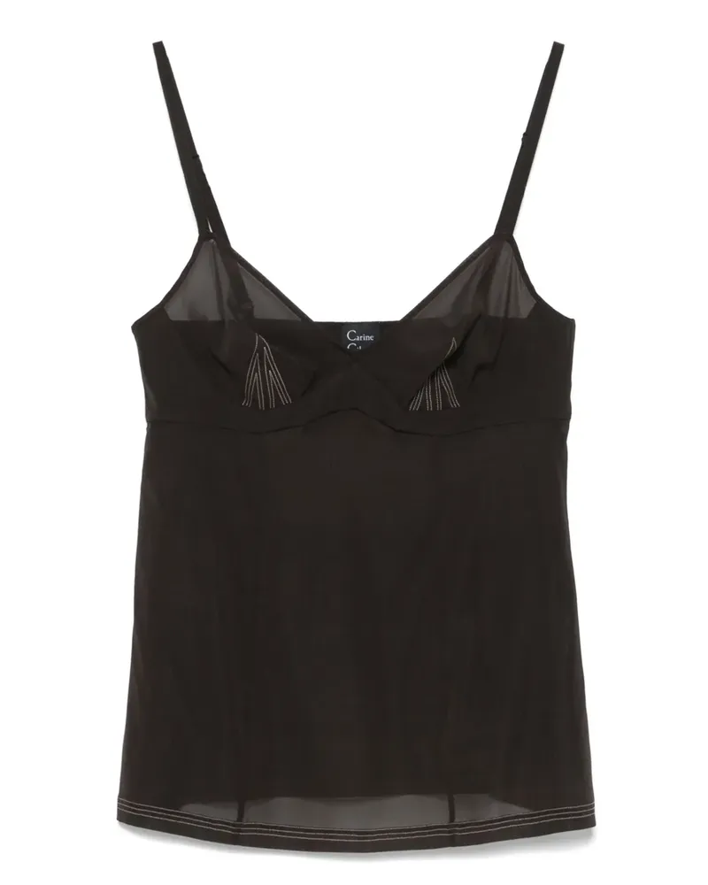 Carine Gilson Top aus Seide - Braun Braun