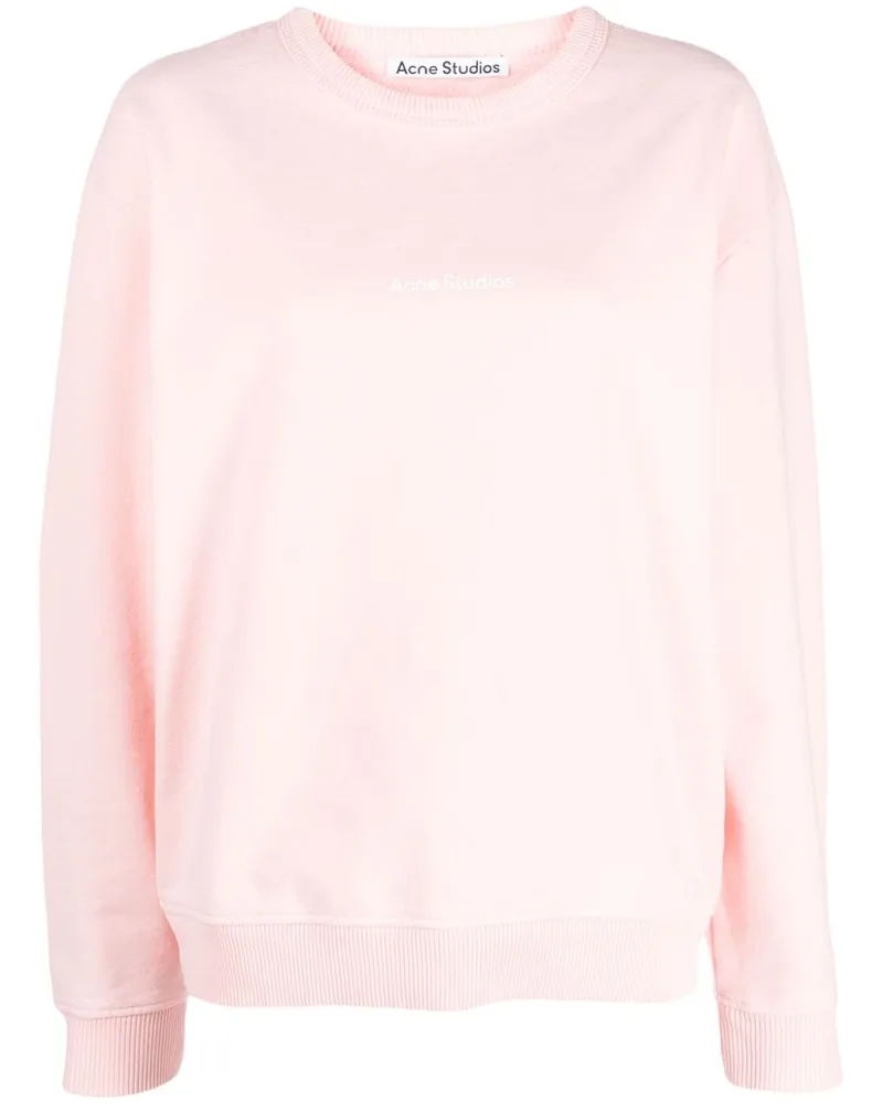 Acne Studios Sweatshirt mit Logo-Print Rosa