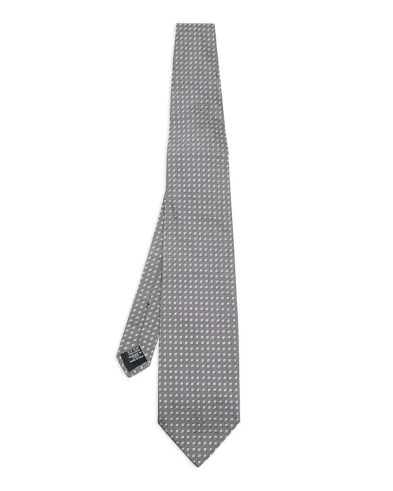 HUGO BOSS square-patterned jacquard tie - Grau Grau