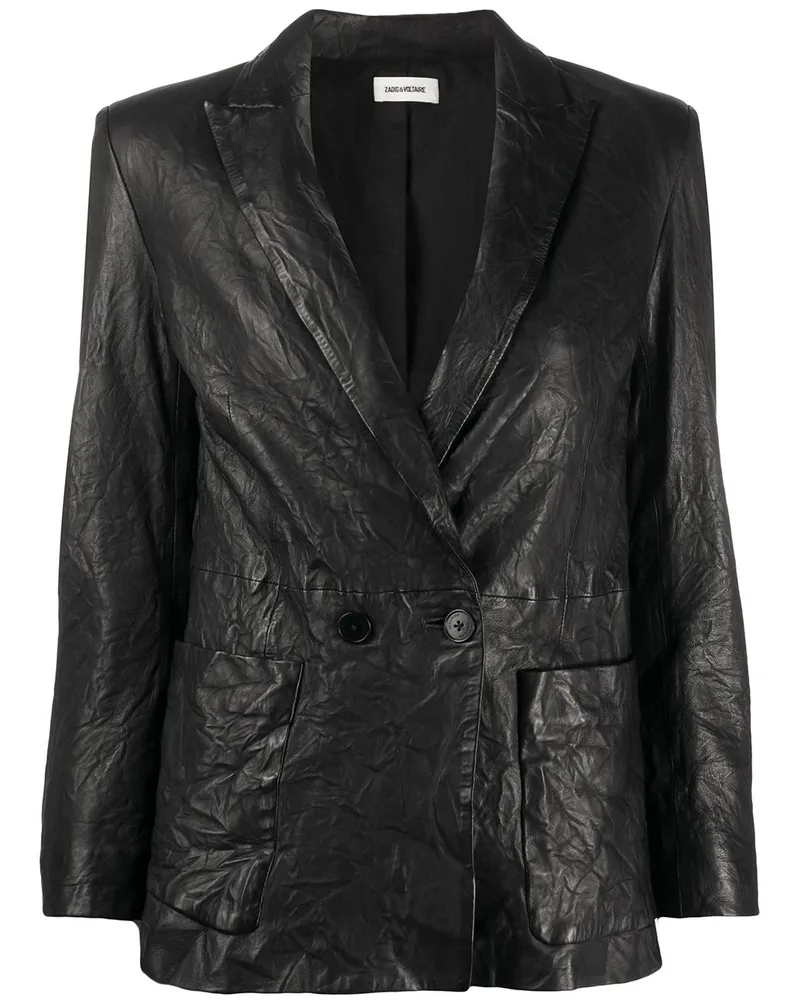 Zadig & Voltaire Doppelreihiger 'Visko' Blazer - Schwarz Schwarz