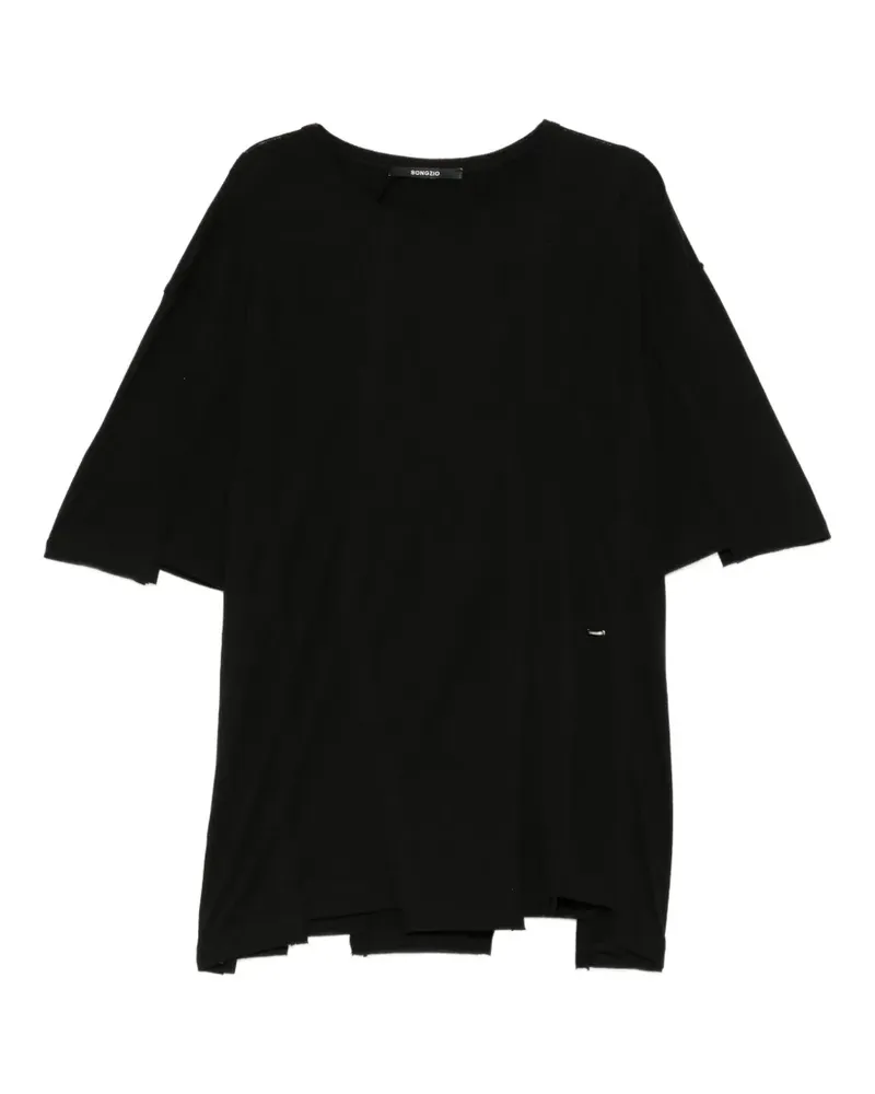 SONGZIO Asymmetrisches T-Shirt - Schwarz Schwarz