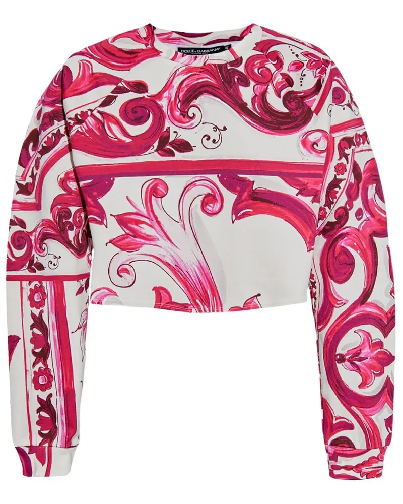 Dolce & Gabbana Sweatshirt mit Majolica-Print - Rosa Rosa