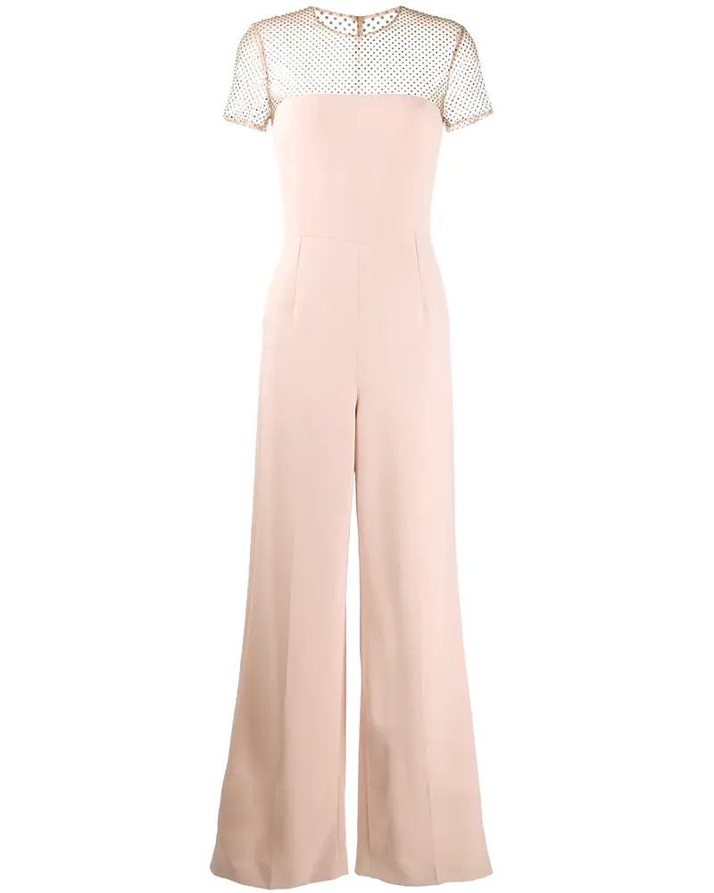 Stella McCartney Jumpsuit mit Netzeinsatz - Nude Nude