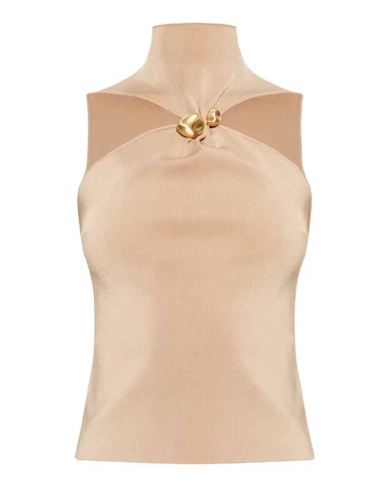 Cult Gaia Katherine mock-neck top - Nude Nude