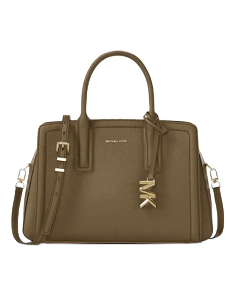 Michael Kors Kleine Laila Satchel-Tasche aus gekörntem Leder - Grün Grün