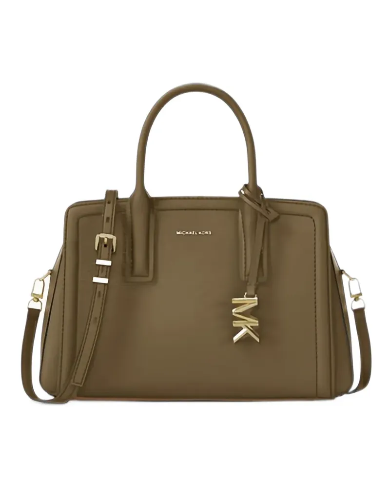 Michael Kors Kleine Laila Satchel-Tasche aus gekörntem Leder - Grün Grün