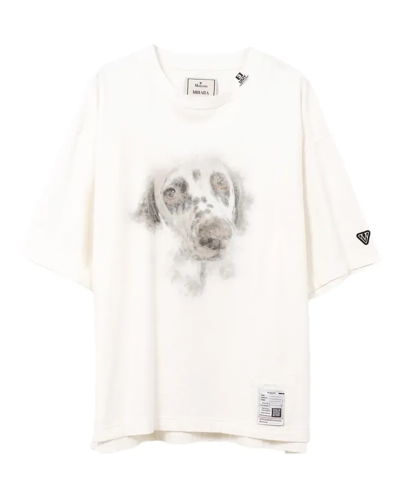 MIHARAYASUHIRO T-Shirt mit Hunde-Print - Weiß Weiß