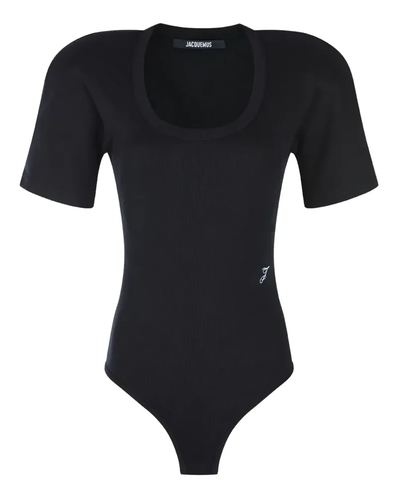Jacquemus Kurzärmeliger Body mit U-Ausschnitt - Schwarz Schwarz