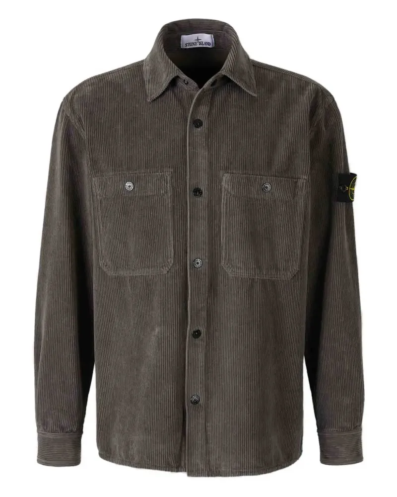 Stone Island logo-patch jacket - Grau Grau