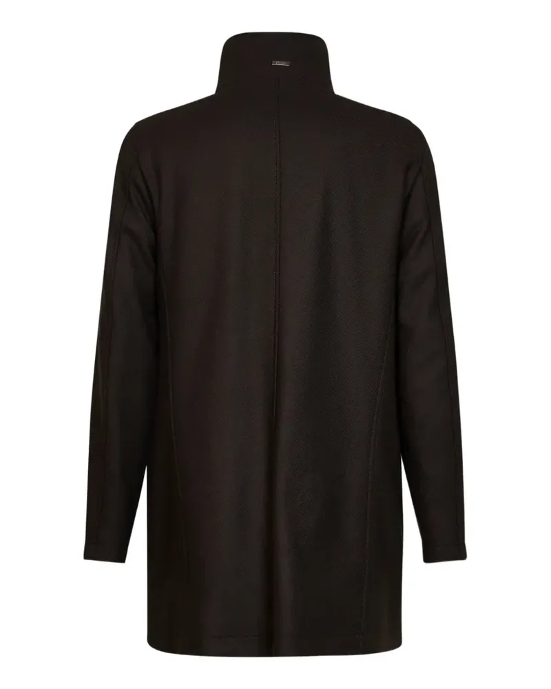 Herno Mantel aus Wollgemisch mit Kragen aus Faux Fur - Braun Braun