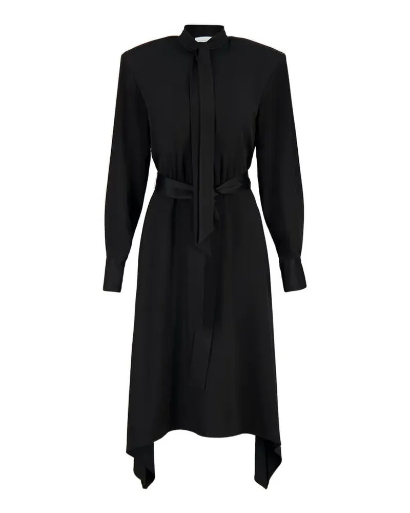 Stella McCartney tie-neck midi dress - Schwarz Schwarz