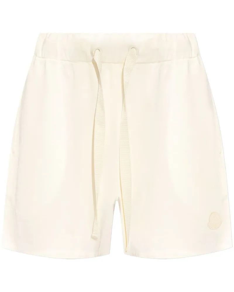 Moncler Joggingshorts mit Logo-Patch - Weiß Weiß