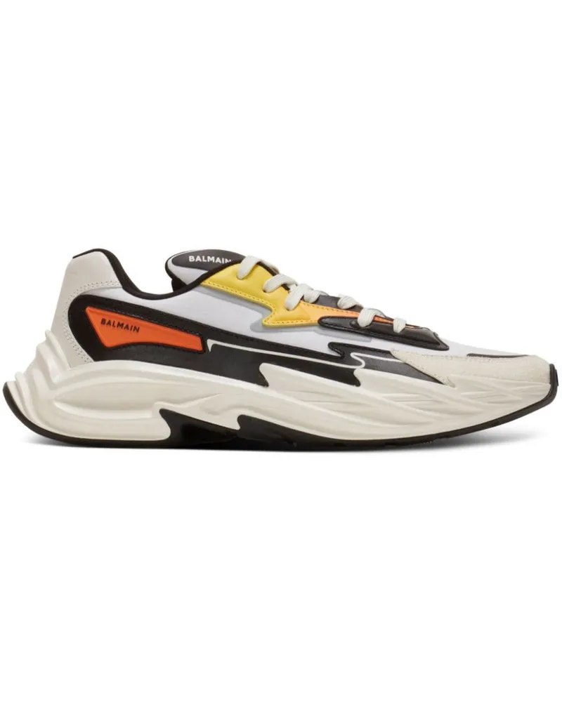Balmain Run-Row Sneakers mit Logo-Prägung - Nude Nude