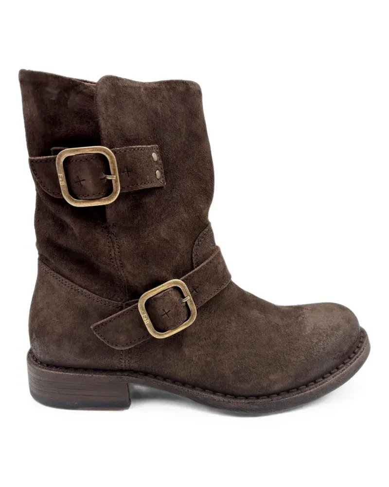 Fiorentini + Baker Erol-Tu Wildlederstiefel mit Schnallenverschluss - Braun Braun