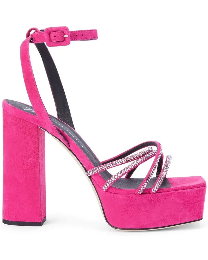 Giuseppe Zanotti Verzierte Arhama Plateau-Sandalen 120mm - Rosa Rosa