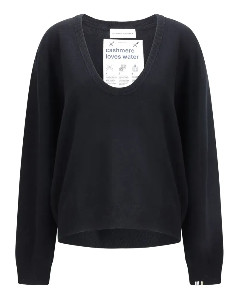 extreme cashmere Pullover mit U-Ausschnitt - Schwarz Schwarz