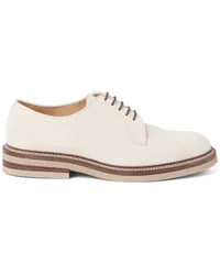 Brunello Cucinelli Derby-Schuhe aus Wildleder Nude