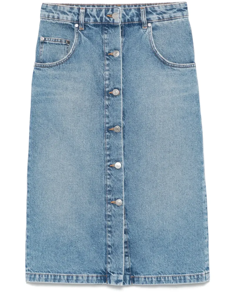Stella McCartney Jeansrock mit Kettentasche - Blau Blau