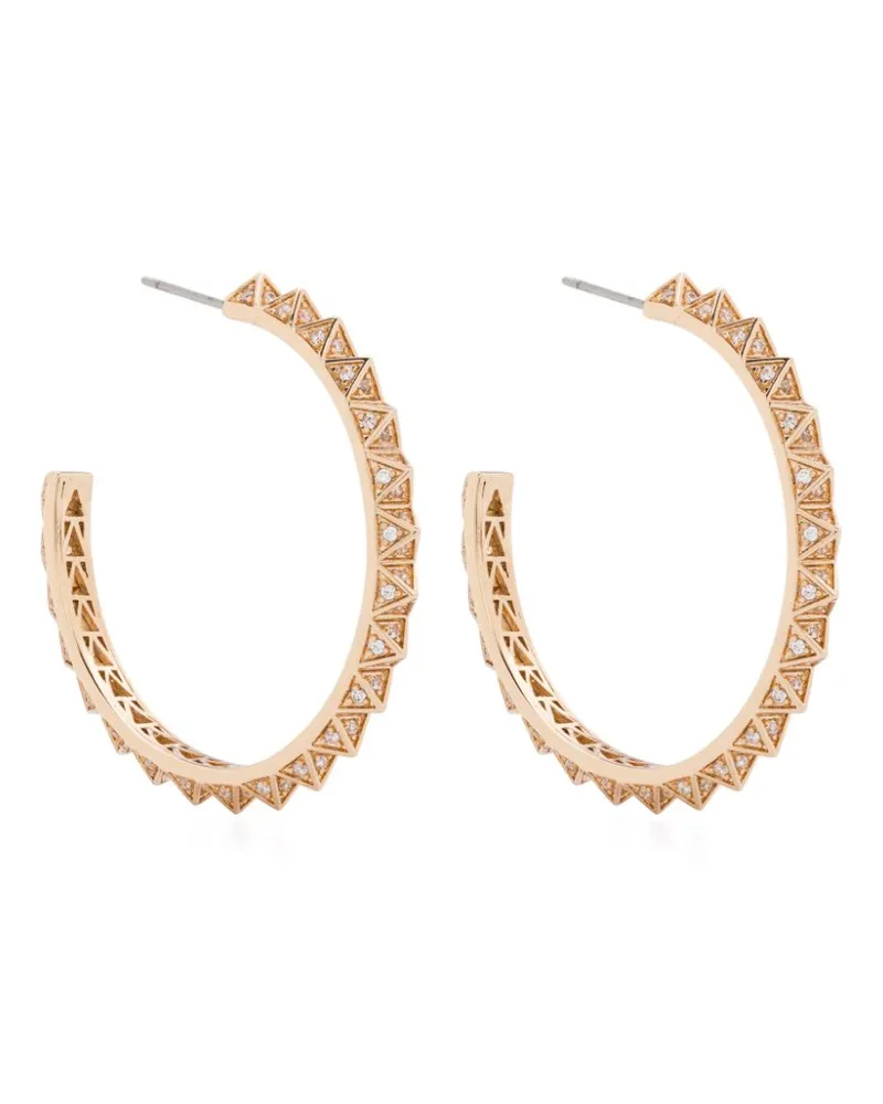 Eddie Borgo Pavé Pyramid earrings - Gold Gold
