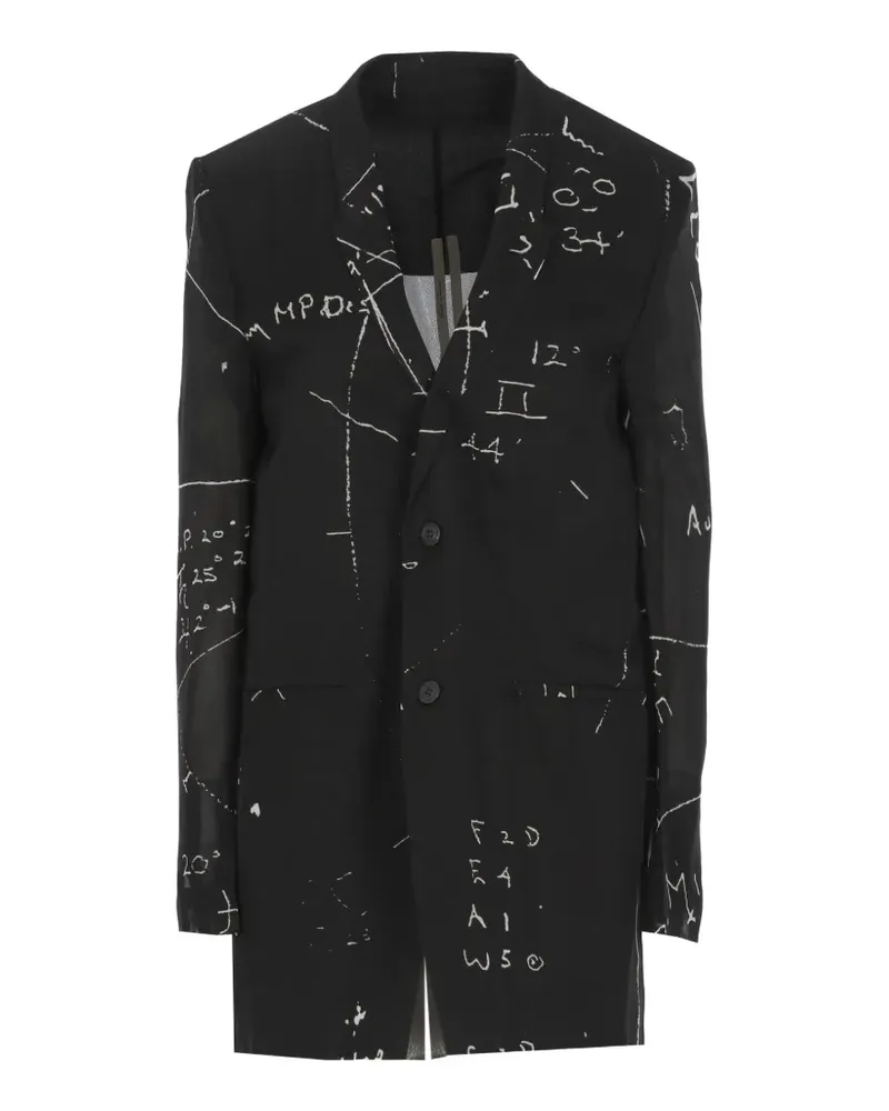 Rick Owens Concordian blazer - Schwarz Schwarz