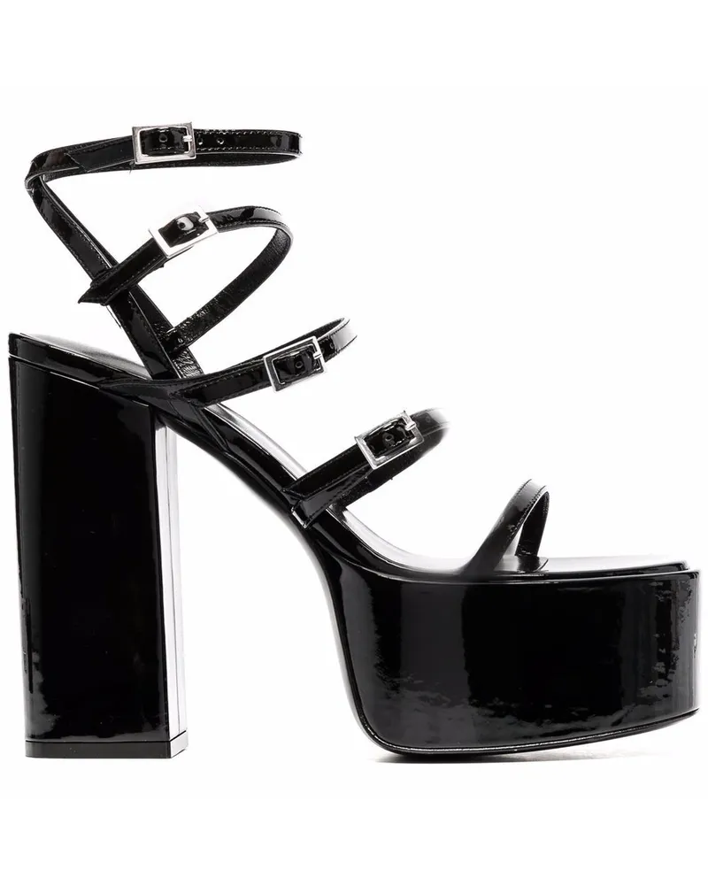 Paris Texas Sandalen mit Plateau 135mm - Schwarz Schwarz
