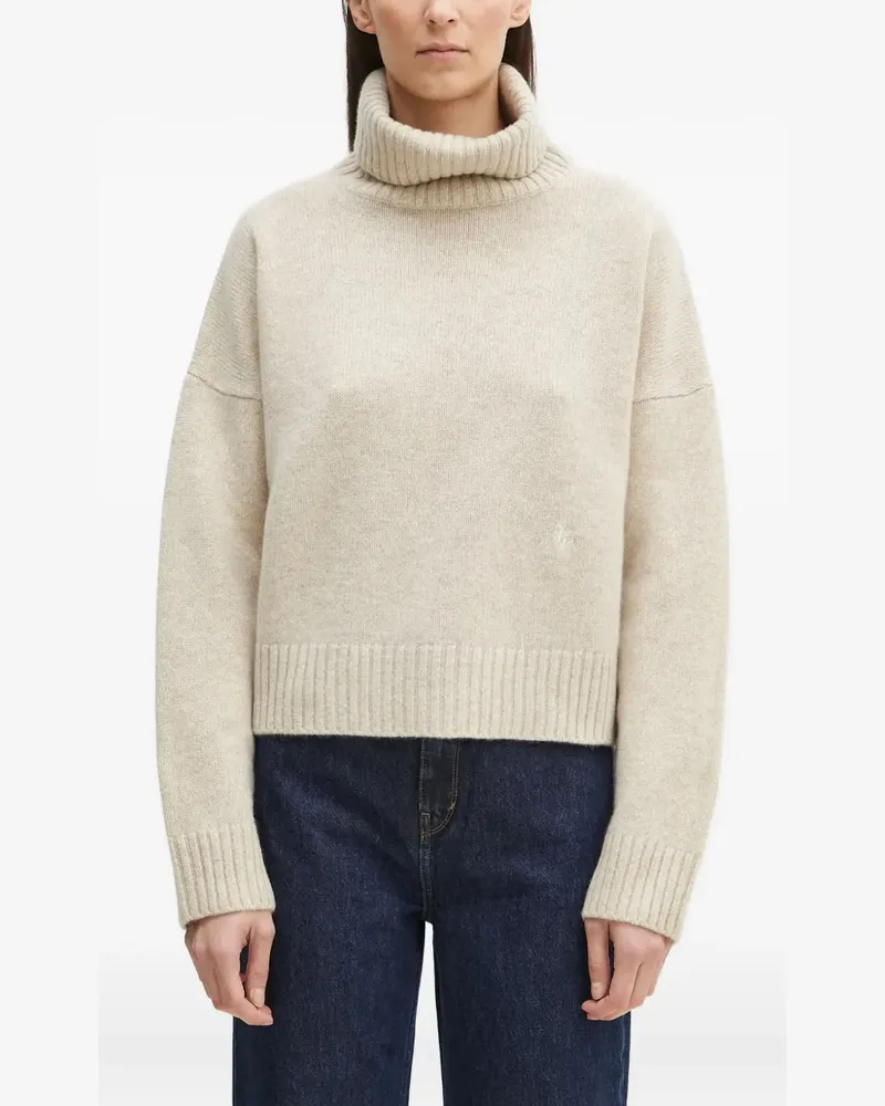 SPORTY & RICH Pullover mit Rollkragen - Nude Nude