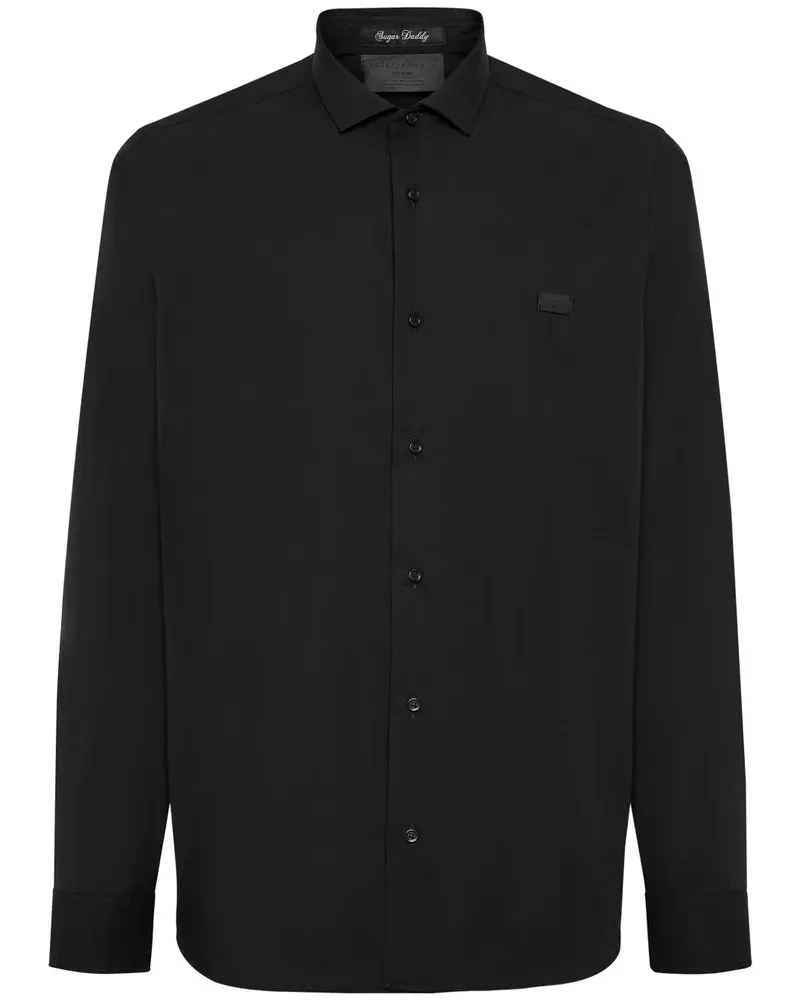 Philipp Plein Sugar Daddy Hemd mit Totenkopf-Print - Schwarz Schwarz