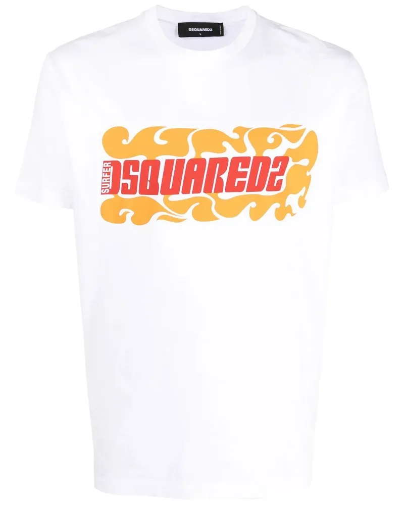 Dsquared2 T-Shirt mit Logo-Print - Weiß Weiß