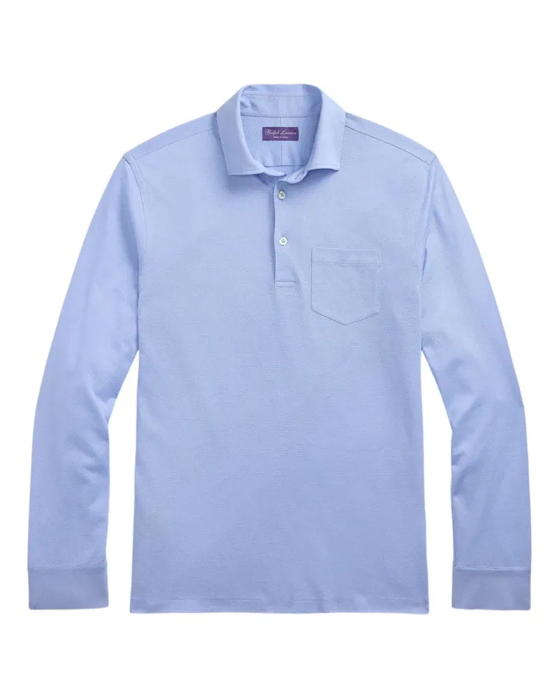 Ralph Lauren long-sleeve chest-pocket polo shirt - Blau Blau