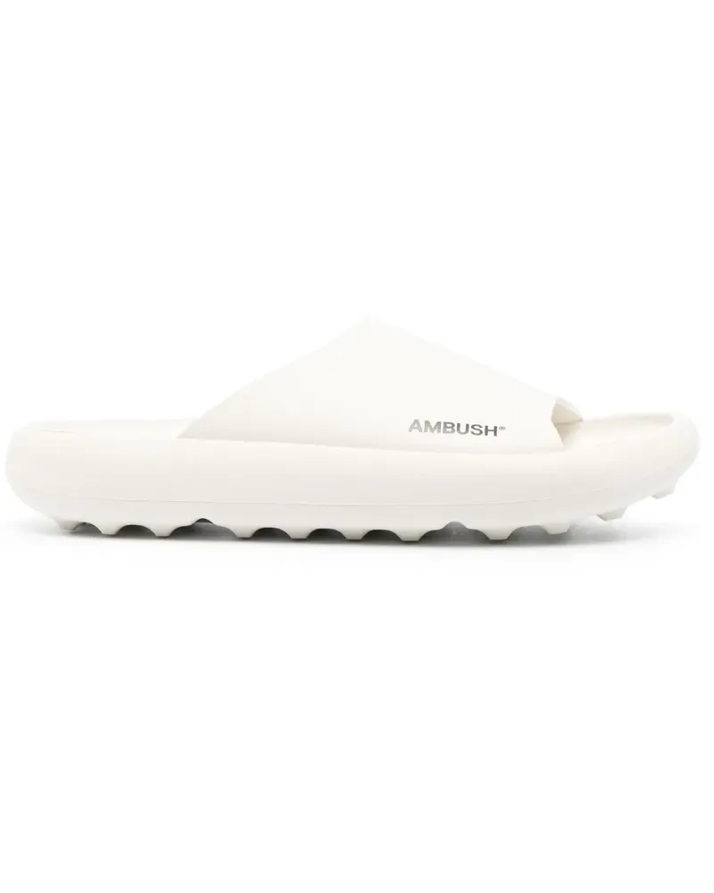AMBUSH Pantoletten mit Logo-Print - Weiß Weiß