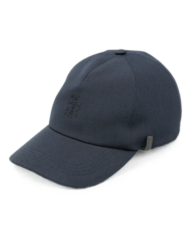 Brunello Cucinelli Baseballkappe mit Monili-Detail - Blau Blau