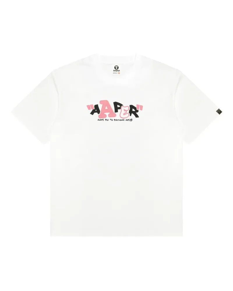 BAPE T-Shirt mit grafischem Print - Weiß Weiß