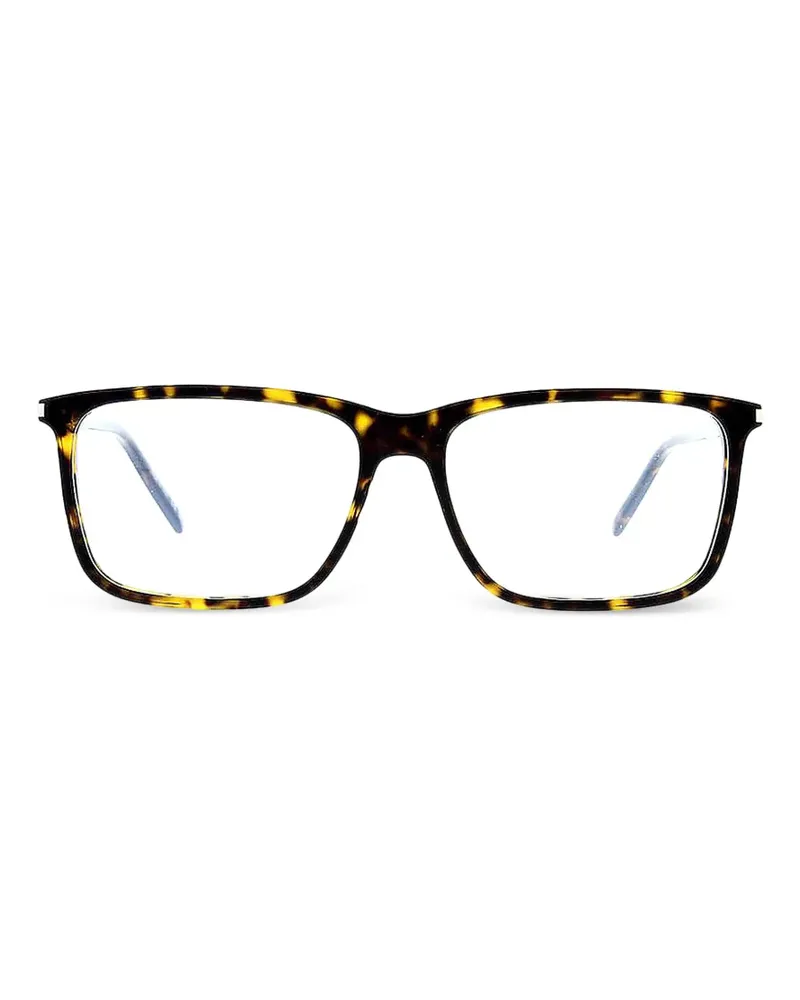 Saint Laurent Brille mit eckigem Gestell - Braun Braun