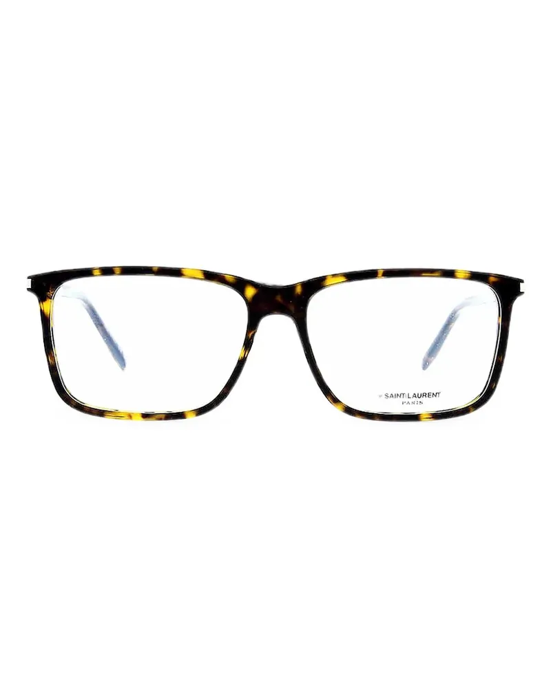 Saint Laurent Brille mit eckigem Gestell - Braun Braun