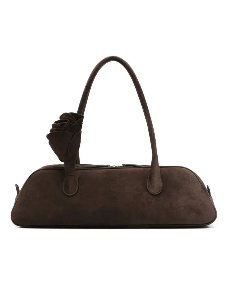 Magda Butrym Brigitte Tote Bag aus Wildleder mit Rosendetail - Braun Braun