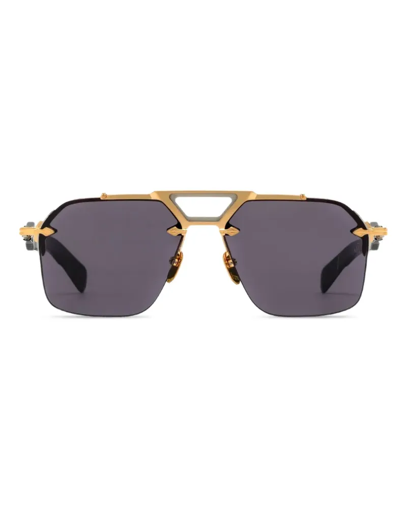 Jacques Marie Mage Geometrische Silverton Sonnenbrille - Gold Gold