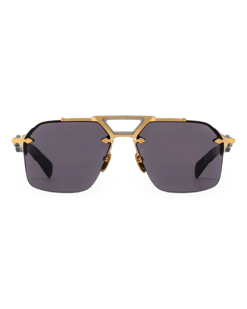 Jacques Marie Mage Silverton geometric-frame sunglasses - Gold Gold