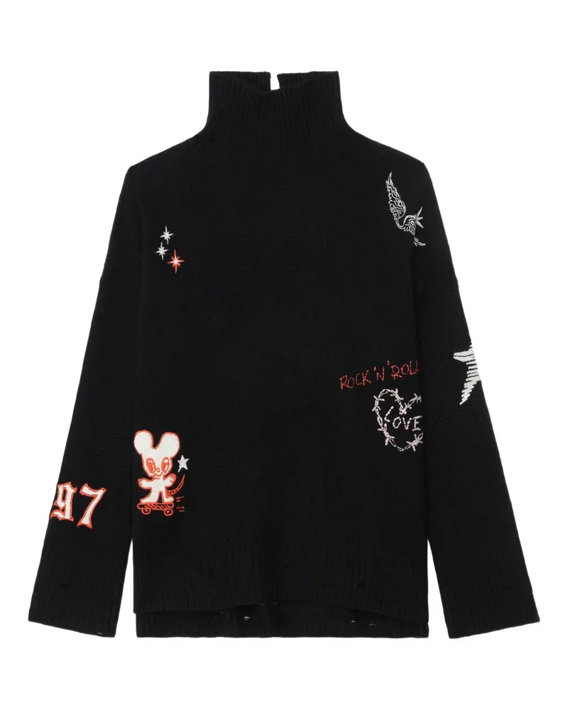 Zadig & Voltaire Bestickter Bleeza Pullover - Schwarz Schwarz