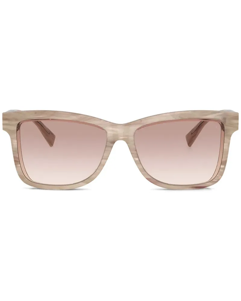 Brunello Cucinelli Sonnenbrille mit eckigem Gestell - Nude Nude
