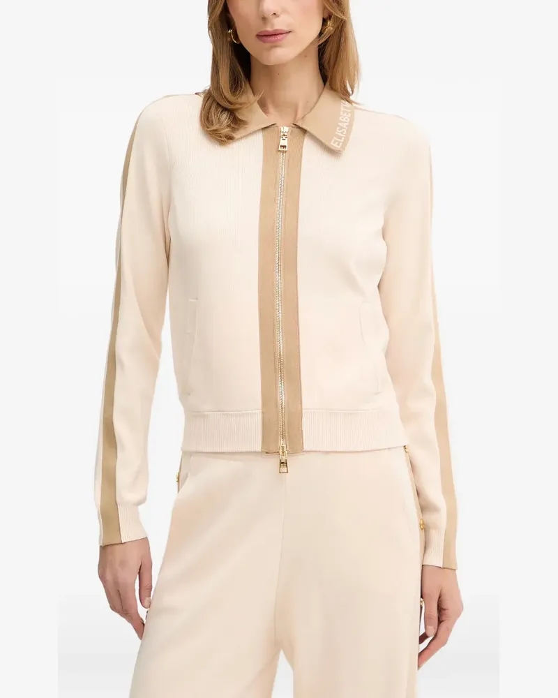 Elisabetta Franchi zip-front cardigan - Nude Nude