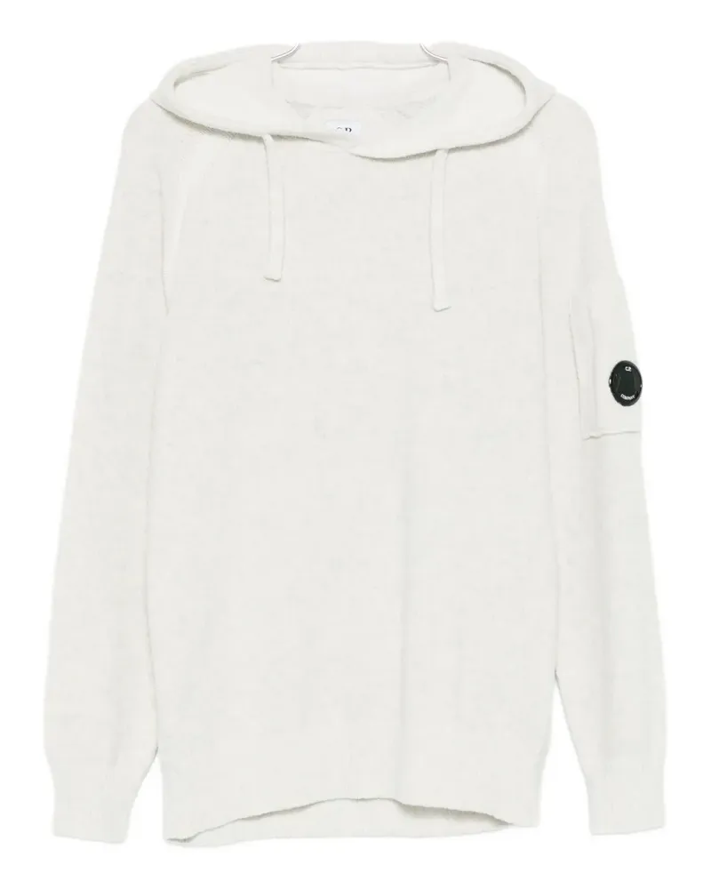 C.P. Company logo-patch hoodie - Nude Nude