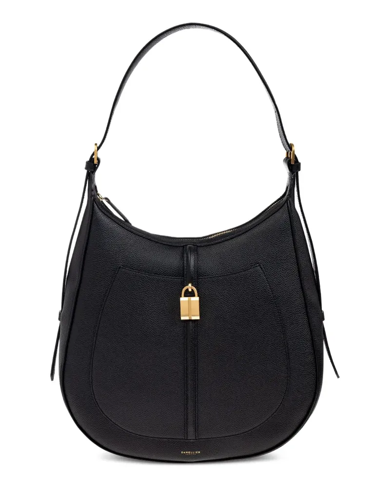 DeMELLIER Kleine Siena Schultertasche mit Schloss - Schwarz Schwarz