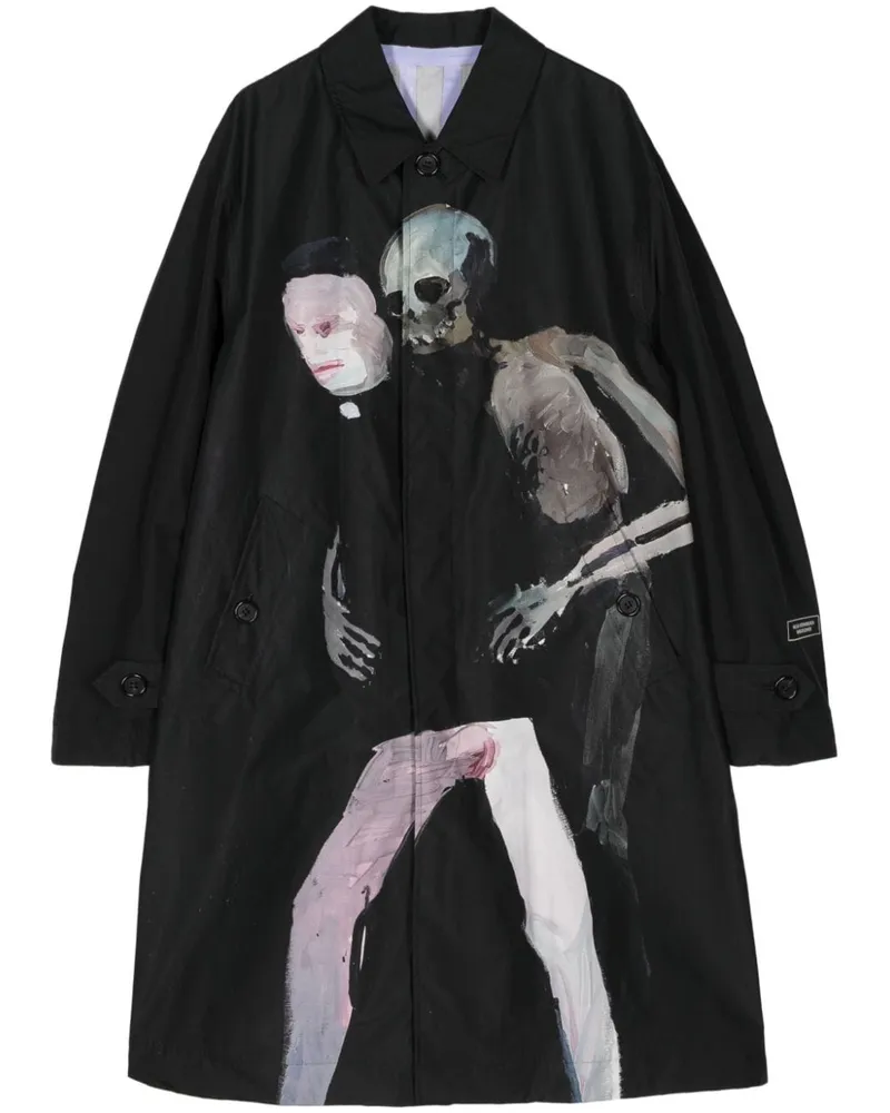 Undercover Parka mit grafischem Print - Schwarz Schwarz