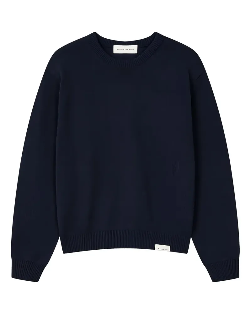 ManOnTheBoon Pullover mit Logo-Patch - Blau Blau